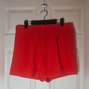 A New Day Red High Waisted Tailored Shorts Target Size 12